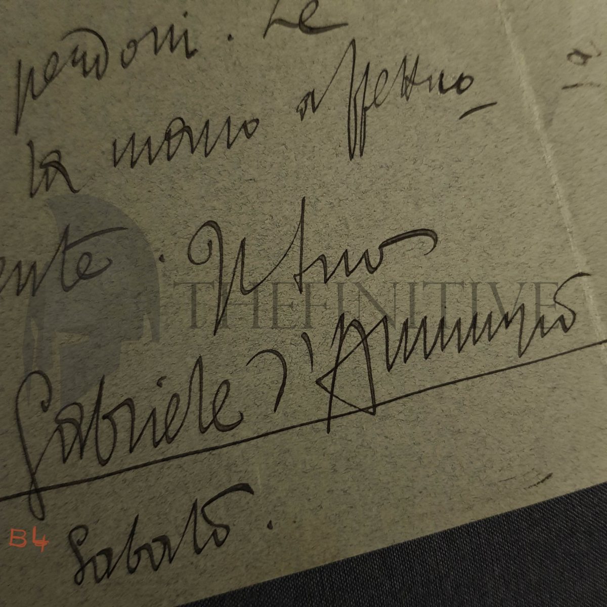 Gabriele d'Annunzio lettera Annaratone