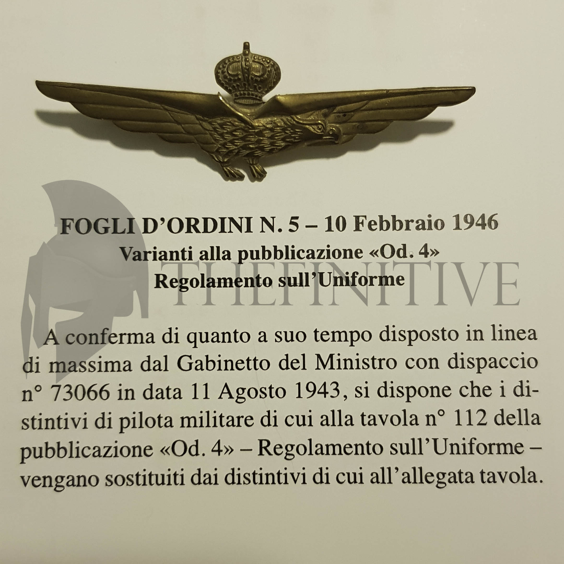 Brevetto Pilota Regia Aeronautica