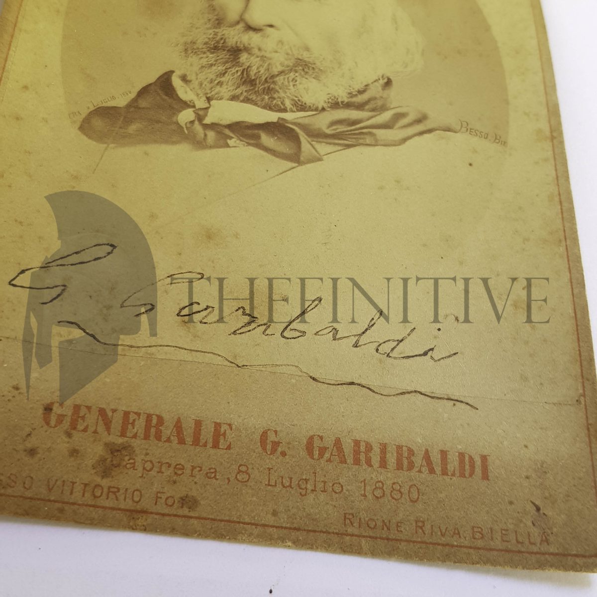 Giuseppe Garibaldi foto autografata